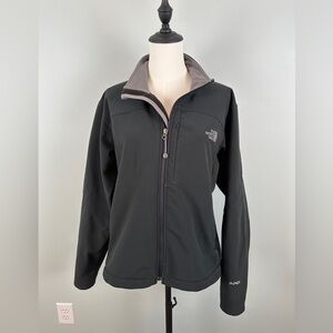 Women’s The North Face soft shell apex jacket, black, size L
